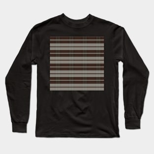 Dark Academia Aesthetic Daviana 2 Hand Drawn Textured Plaid Pattern Long Sleeve T-Shirt